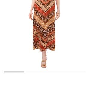 MSK Vibrant Multicolor Print Spaghetti Strap Maxi Dress